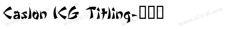 Caslon ICG Titling字体转换